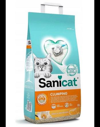 SANICAT Clumping Vainille-Mandarine 8L nisip pentru pisici