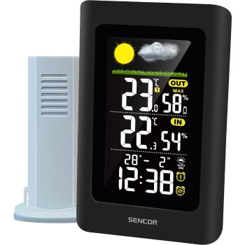 Stație meteo Sencor SWS 4270 cu senzor wireless,negru