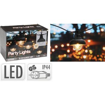 Lanț de petrecere cu LED-uri pentru exteriorMarco, 4,5 m, 10, filamente LED, IP 44