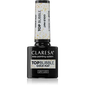 Claresa UV/LED Top Bubble lac gel de unghii pentru acoperirea superioară mat culoare Gold 5 g