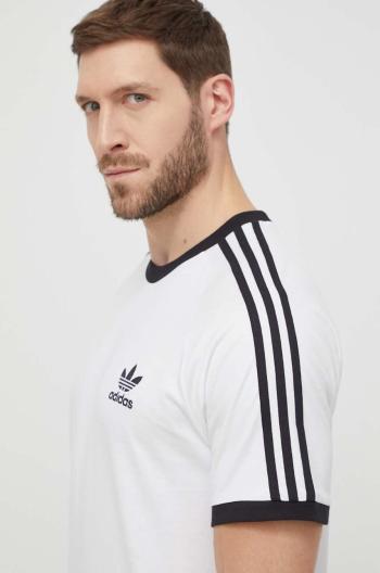 adidas Originals pamut póló 3-Stripes fehér, mintás, IA4846