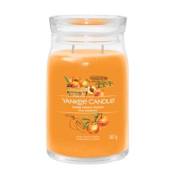 Yankee Candle Lumânare aromatica Signature sticla mare Farm Fresh Peach 567 g