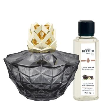 Maison Berger Paris Set cadou lampă catalitică neagră Kali + reumplere Magnificent vanilie 250 ml