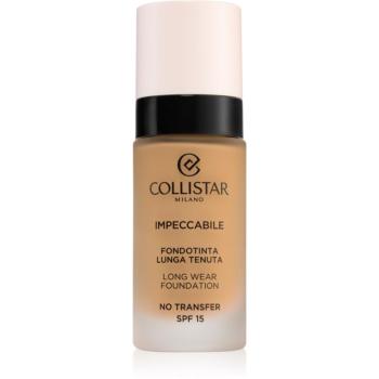 Collistar Impeccabile Long Wear Foundation machiaj persistent SPF 15 4G Golden Sand 30 ml