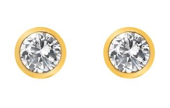 Hot Diamonds Cercei placați cu aur cu topaze și diamant autentic Gemstone DE832