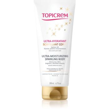 Topicrem UH BODY Ultra-Moisturizing Sparkling Body lapte de corp intens hidratant cu particule stralucitoare 200 ml