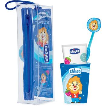 Chicco Travel Set set pentru îngrijirea dentară Blue 3 y+ 1 buc