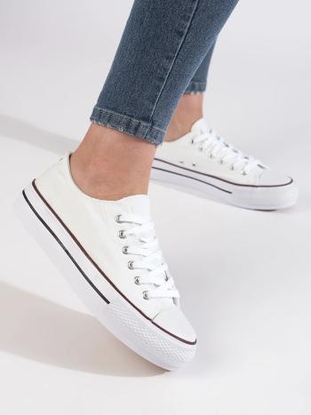 Adidași originali pentru femei, albi, fără toc