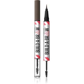 Maybelline Build-A-Brow creion dermatograf cu două capete pentru sprâncene pentru fixare și formă culoare 262 Black Brown 1 buc