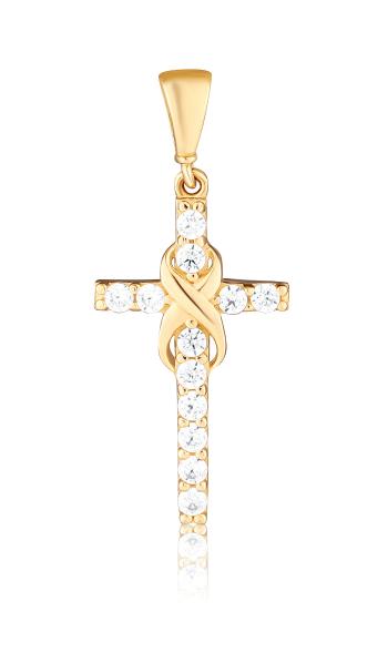 JVD Pandantiv din aur Cruce cu zircon ZP0238XJ71-0800