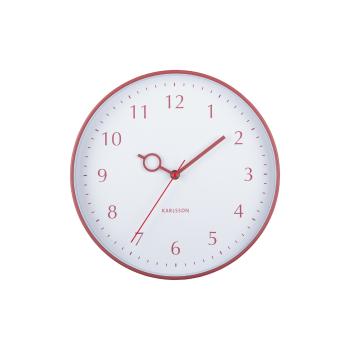 Karlsson 5992RD design ceas de perete roșu,diametru 30 cm