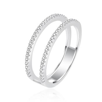 Agato Inel decent din argint cu zircon AGT-R18W 52 mm
