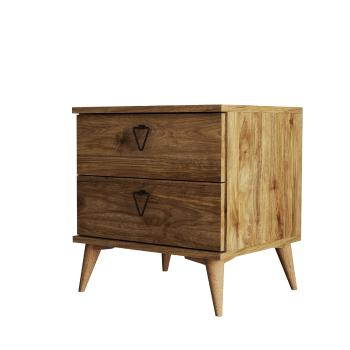 Măsuță de noptieră Versa-Ce Walnut, maro închis