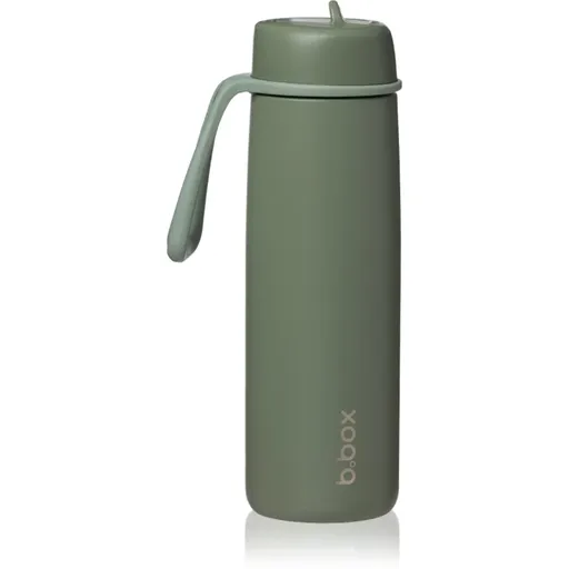 B.Box Stainless Steel Thermos Bottle sticlă termos cu pai Olive 690 ml
