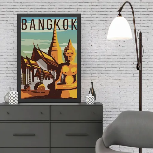 Tablou decorativ, Bangkok (55 x 75), Polistiren, Multicolor