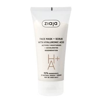 Ziaja Mască de peeling cu acid hialuronic (Face Mask + Scrub) 55 ml