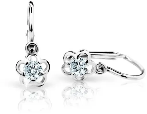 Cutie Jewellery Cercei pentru copii din aur alb C1945-10-X-2 alb