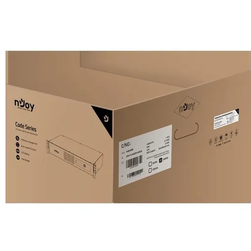 UPS nJoy Code 1000, 1000VA/600W, Frecventa: 50/60 Hz, Conectori: Intrare 1 x IEC-320 C14, Iesire 8 x IEC-320 C13, Port de comunicare: UPLI-LI100CO-AZ0