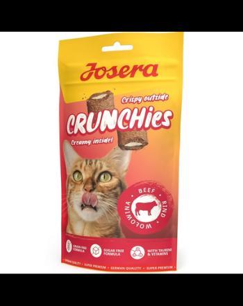 JOSERA Crunchies Beef 60 g recompense crocante pentru pisici, cu vita
