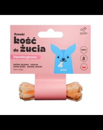 AZANKI Os pentru caini din piele caprioara Mini 10cm