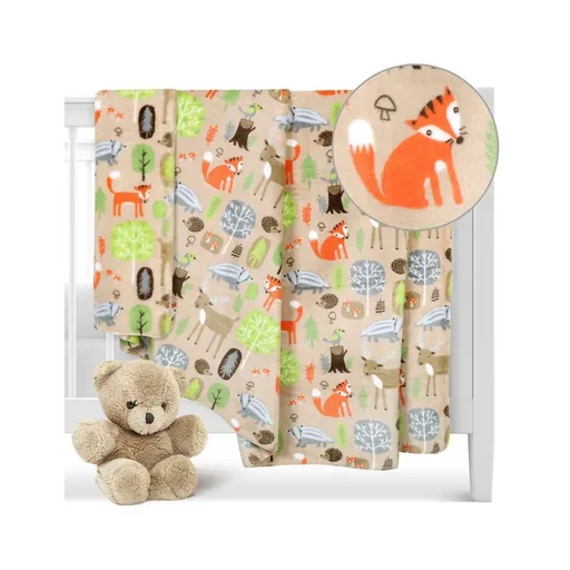 Bellatex Pătură pentru copii Ella Animale înpădure, 100 x 150 cm