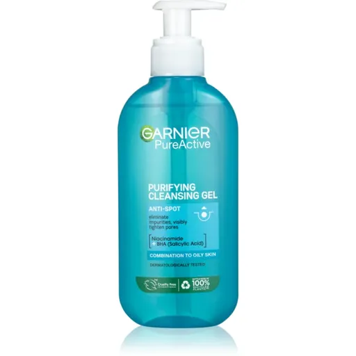 Garnier Pure gel de curățare pentru ten acneic 200 ml