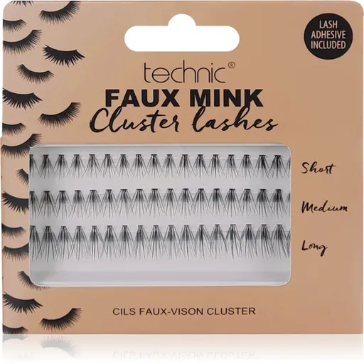 Technic Cosmetics Faux Mink Cluster Lashes gene false cu lipici 54 buc