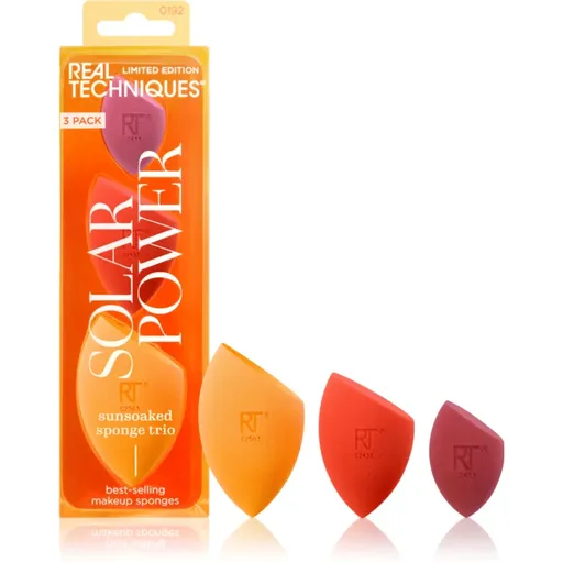 Real Techniques Solar Power Sponge Trio set aplicatoare 3 buc