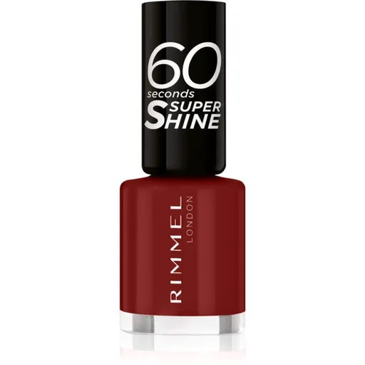 Rimmel 60 Seconds Super Shine lac de unghii culoare 320 Rapid Ruby 8 ml