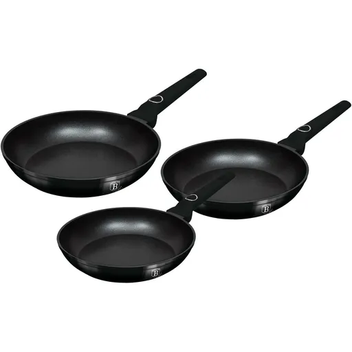BerlingerHaus Set de tigăi cu suprafață din titanBlack Vantage, 3 buc.
