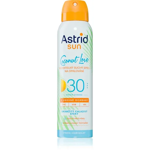 Astrid Sun Coconut Love spray transparent pentru bronzat SPF 30 cu o protectie UV ridicata 150 ml