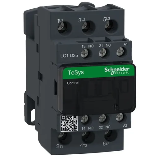 Contactor TeSys D 3P 25A AC-3 440V - aux 1NO+1NC - bobina 24Vc.a 50Hz Schneider LC1D25B5