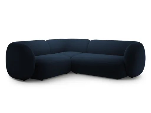 Coltar stanga 4 locuri, Kate, Micadoni Home, 252x220x76 cm, catifea, albastru regal