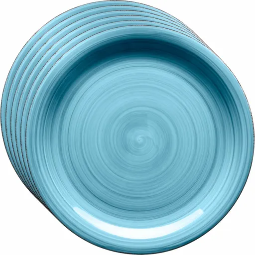 Mäser Set of 6 shallow plates Bel Tempo 27 cm,blue, albastru
