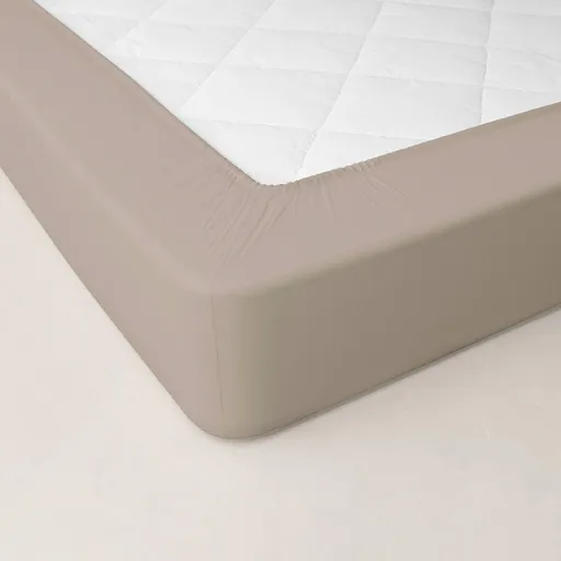 Cearșaf cu elastic, culoare uni, percal, adâncime colț 40 cm