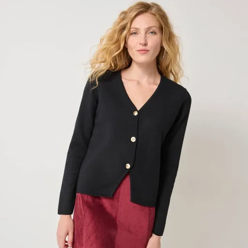 Pulover asimetric cu decolteu în V