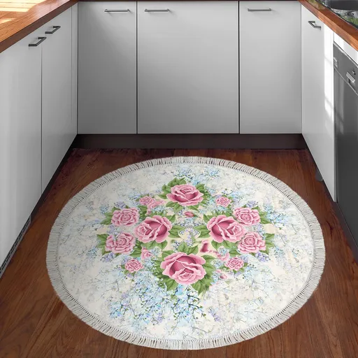 Covor, Mu174, 120x120 cm, Roz pudra