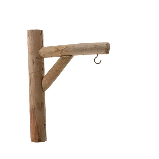 Cârlig de perete din lemn maro, 30 cm, maro închis