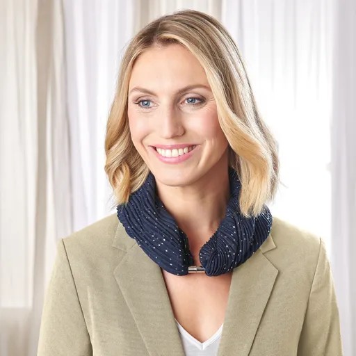 Eșarfă cu paiete argintii