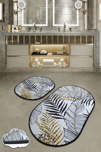 Set covorase de baie, L'essentiel Maison, Herbal, Poliester, Multicolor