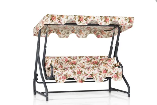 Balansoar de gradina 3 locuri, Hanah Home, Ruta 10, Multicolor