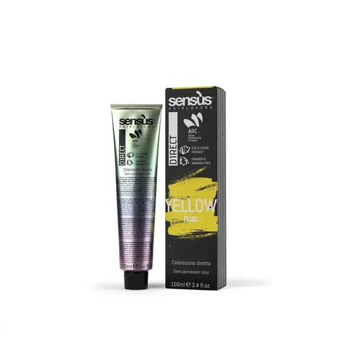 Vopsea De Par Semipermanenta Fara Amoniac Sensus Direct Fluo Yellow 100 ml
