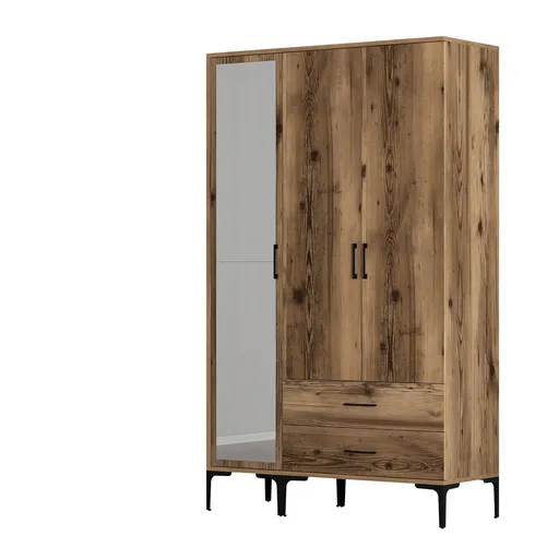 Dulap pentru haine, Hanah Home, Kumsal RT, 120x47.5x201.4 cm, Maro