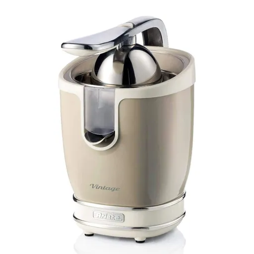 Presa electrica pentru citrice Ariete VINTAGE JUICER 0413/03, 85W, Corp metalic, Functionare silentioasa, 2 atasamente, Bej