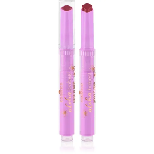 essence aloha, babes! luciu de buze cremos stick culoare 01 Sunny Bliss, Flower Kiss 1.6 g