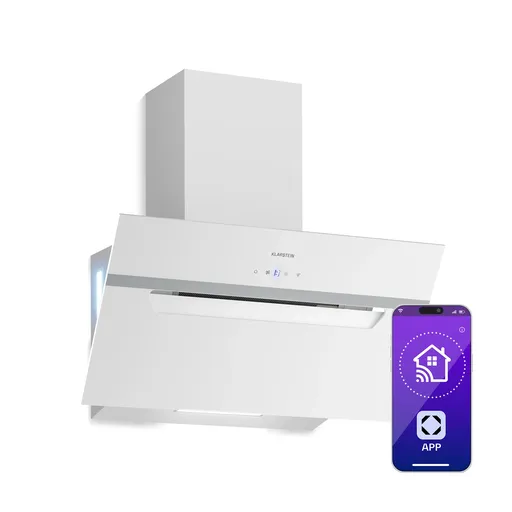 Klarstein Hota înclinată BigBite | mod de evacuare și recirculare a aerului | sticlă de siguranță | 417 m³/h | 60 cm