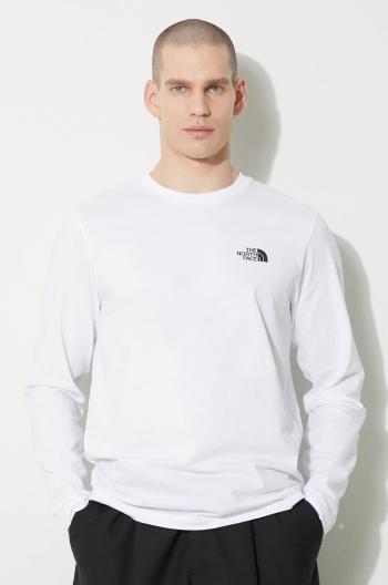 Tričko s dlhým rukávom The North Face M L/S Simple Dome Tee pánske, biela farba, jednofarebné, NF0A87QNFN41