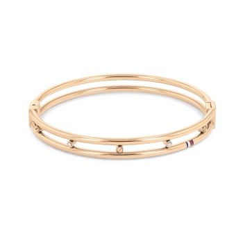 Tommy Hilfiger Brățară luxoasă solidă din bronz cu cristale 2780645