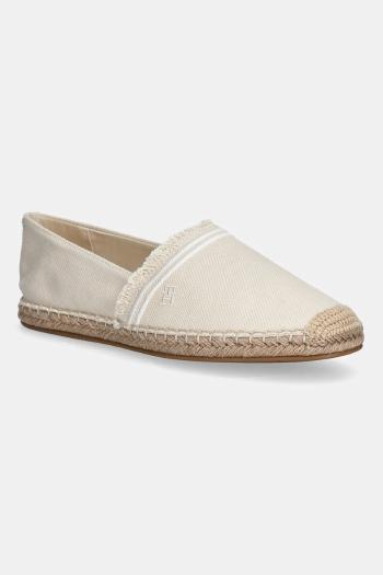 Espadrilky Tommy Hilfiger FRINGE CANVAS CLOSED ESPADRILLE béžová farba, FW0FW08881