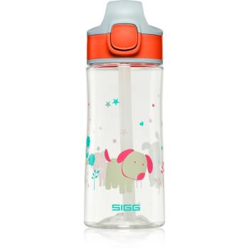 Sigg Miracle biberon pentru copii cu pai Puppy Friend 450 ml